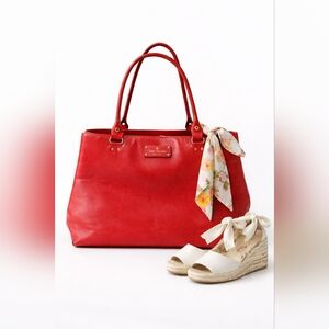 Kate Spade Cherry Red Tote Bag